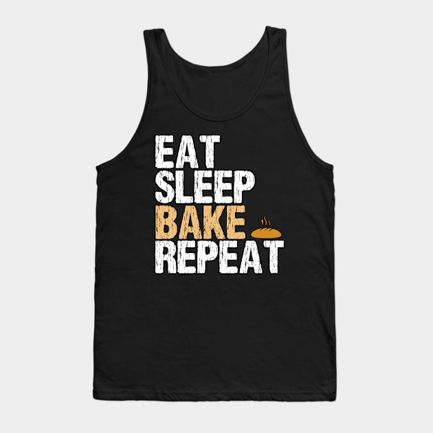 Eat Sleep Bake repeat Tank Top by Kishu